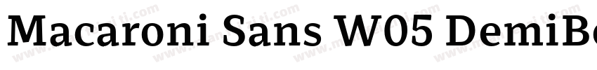 Macaroni Sans W05 DemiBold字体转换